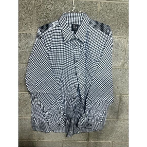 Jos A. Bank Traveller Men's Gingham Button Up Shirt Long Sleeve Size XXL Classic - Picture 1 of 4